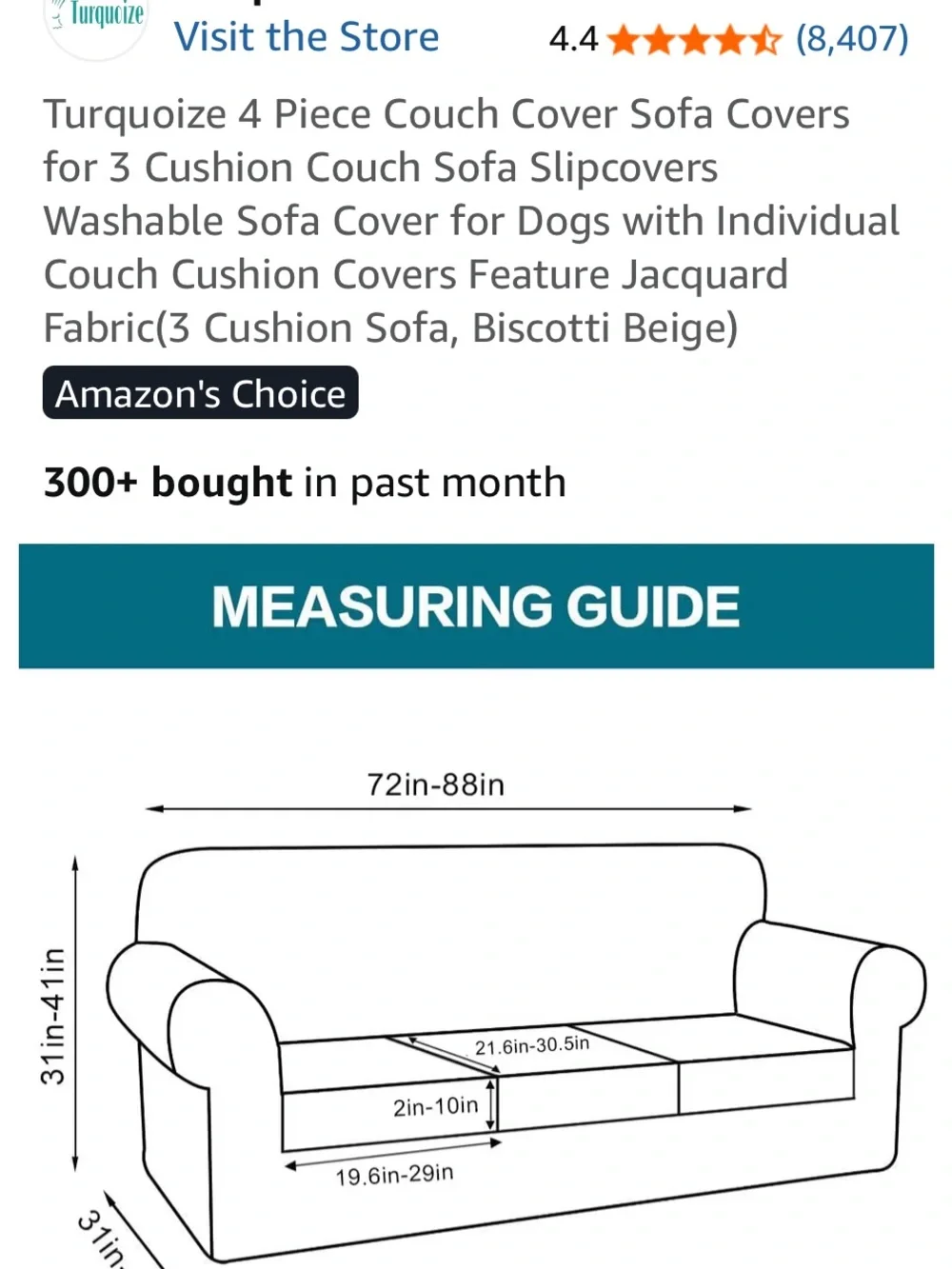 Cream Stretch Furniture Slipcovers - 6 Pieces - Couch and Chair